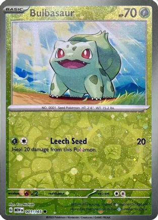 Bulbasaur - 001/165 - Common - Reverse Cosmos Holo (Costco Exclusive)