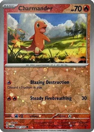 Charmander - 004/165 - Common - Reverse Cosmos Holo (Costco Exclusive)