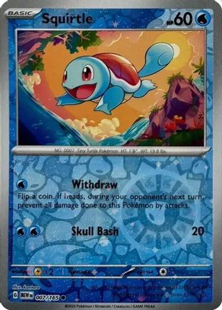 Squirtle - 007/165 - Common - Reverse Cosmos Holo (Costco Exclusive)
