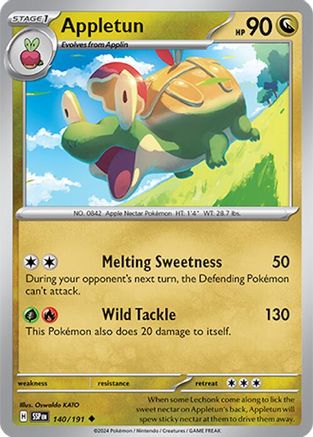 Appletun - 140/191 - Uncommon - Reverse Holofoil