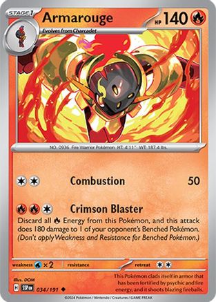 Armarouge - 034/191 - Uncommon - Reverse Holofoil