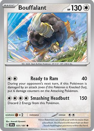 Bouffalant - 151/191 - Common - Reverse Holofoil