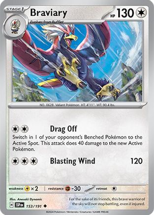 Braviary - 153/191 - Uncommon - Reverse Holofoil
