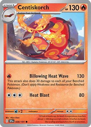 Centiskorch - 028/191 - Common - Reverse Holofoil