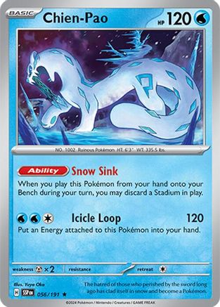 Chien-Pao - 056/191 - Rare - Reverse Holofoil