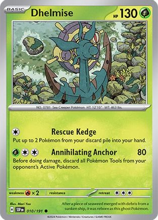 Dhelmise - 010/191 - Common - Reverse Holofoil