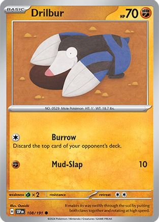Drilbur - 108/191 - Common - Reverse Holofoil