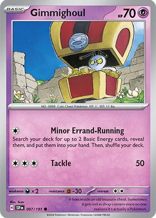 Gimmighoul - 097/191 - Common - Reverse Holofoil