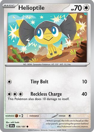 Helioptile - 154/191 - Common - Reverse Holofoil