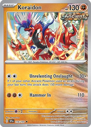 Koraidon - 116/191 - Uncommon - Reverse Holofoil