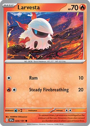 Larvesta - 024/191 - Common - Reverse Holofoil