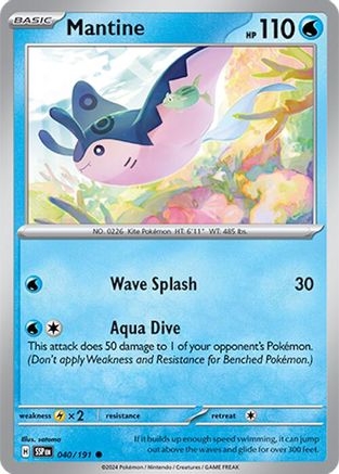 Mantine - 040/191 - Common - Reverse Holofoil