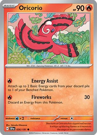 Oricorio - 026/191 - Common - Reverse Holofoil