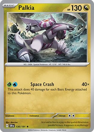 Palkia - 136/191 - Rare - Reverse Holofoil
