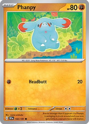 Phanpy - 102/191 - Common - Reverse Holofoil
