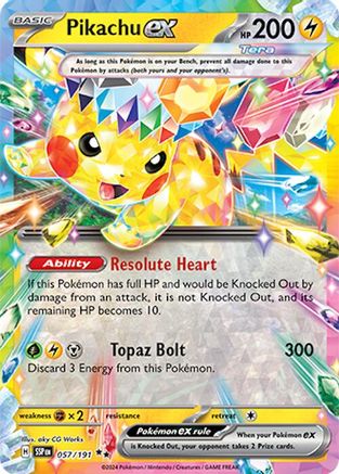 Pikachu ex - 057/191 - Double Rare - Holofoil