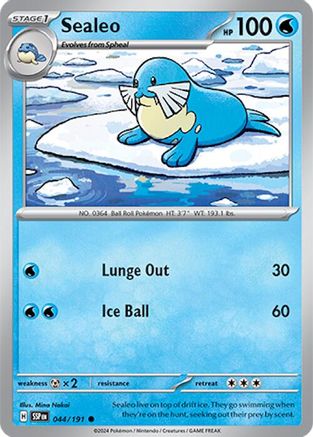 Sealeo - 044/191 - Common - Reverse Holofoil