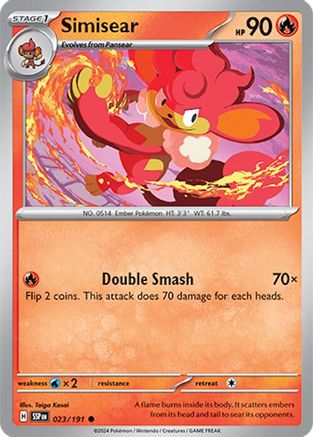 Simisear - 023/191 - Common - Reverse Holofoil