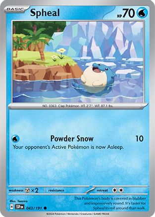 Spheal - 043/191 - Common - Reverse Holofoil