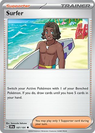 Surfer - 187/191 - Uncommon - Reverse Holofoil