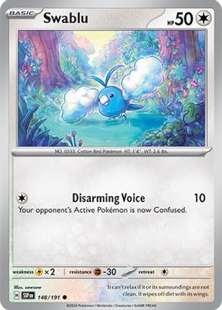 Swablu - 148/191 - Common - Reverse Holofoil