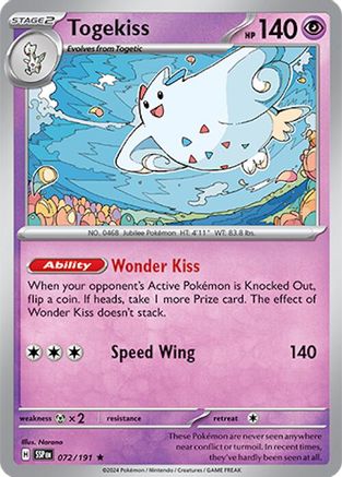 Togekiss - 072/191 - Rare - Holofoil