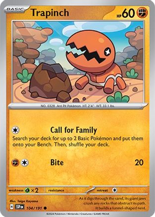Trapinch - 104/191 - Common - Reverse Holofoil