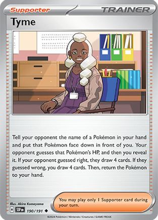 Tyme - 190/191 - Uncommon - Reverse Holofoil