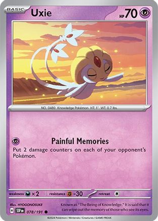 Uxie - 078/191 - Common - Reverse Holofoil