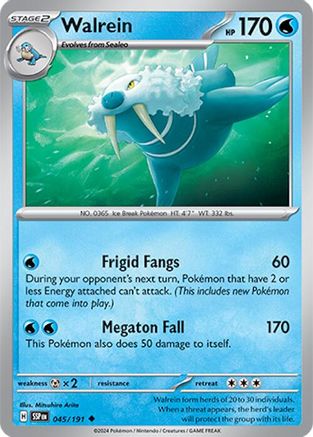 Walrein - 045/191 - Uncommon - Reverse Holofoil
