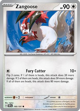 Zangoose - 149/191 - Common - Reverse Holofoil