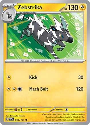 Zebstrika - 063/191 - Common - Reverse Holofoil