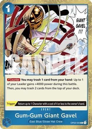 Gum-Gum Giant Gavel (Jolly Roger Foil) - OP03-055 - Common
