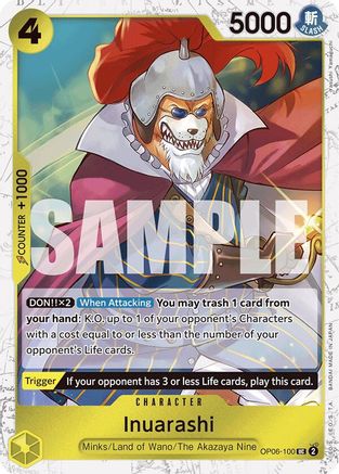 Inuarashi (Jolly Roger Foil) - OP06-100 - Uncommon
