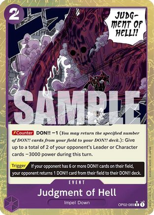 Judgment of Hell (Textured Foil) - OP02-089 - Rare