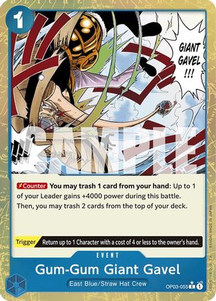 Gum-Gum Giant Gavel (Textured Foil) - OP03-055 - Common