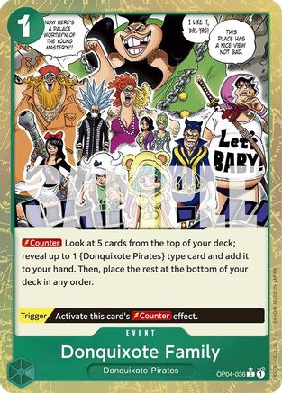 Donquixote Family (Textured Foil) - OP04-036 - Common