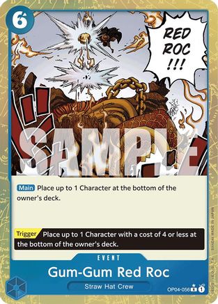 Gum-Gum Red Roc (Textured Foil) - OP04-056 - Rare