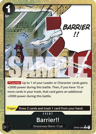 Barrier!! (Textured Foil) - OP04-095 - Common