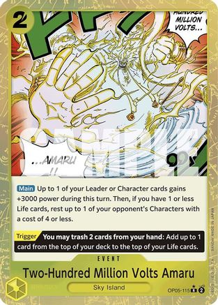 Two-Hundred Million Volts Amaru (Textured Foil) - OP05-115 - Rare