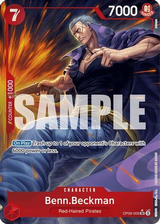 Benn.Beckman (Parallel) - OP09-009 - Super Rare