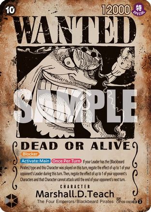 Marshall.D.Teach (093) (Wanted Poster) - OP09-093 - Super Rare