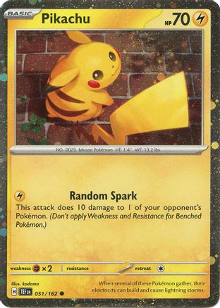 Pikachu - 051/162 - Promo - Holofoil