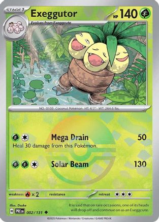 Exeggutor (Poke Ball Pattern) - 002/131 - Uncommon - Holofoil