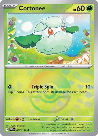 Cottonee (Poke Ball Pattern) - 007/131 - Common - Holofoil