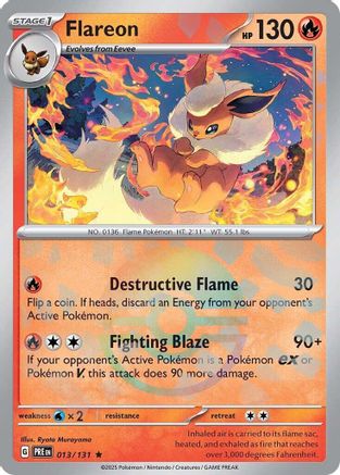 Flareon (Poke Ball Pattern) - 013/131 - Rare - Holofoil