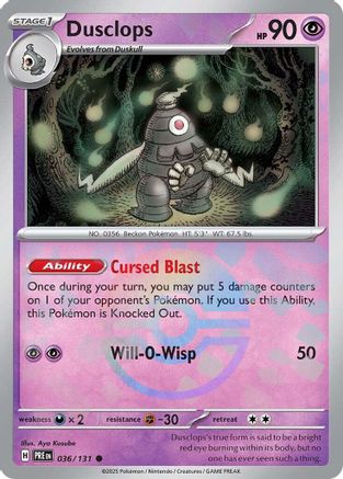 Dusclops (Poke Ball Pattern) - 036/131 - Common - Holofoil