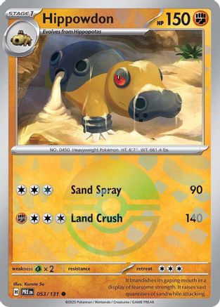 Hippowdon (Poke Ball Pattern) - 053/131 - Common - Holofoil