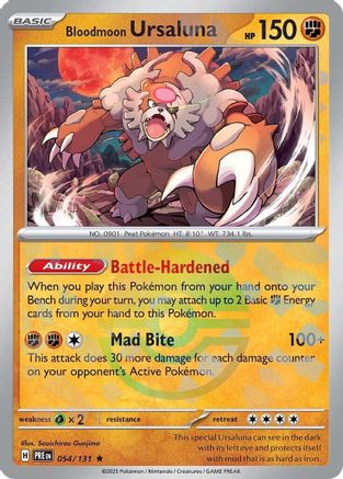 Bloodmoon Ursaluna (Poke Ball Pattern) - 054/131 - Rare - Holofoil