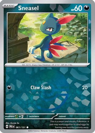 Sneasel (Poke Ball Pattern) - 061/131 - Common - Holofoil